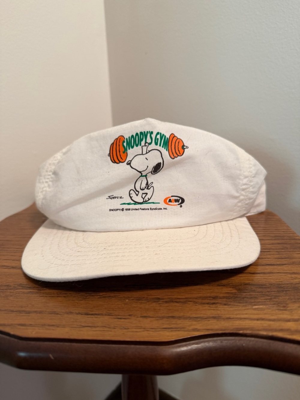 Nomad White Snoopy's Gym Cap with Orange & Green Accents